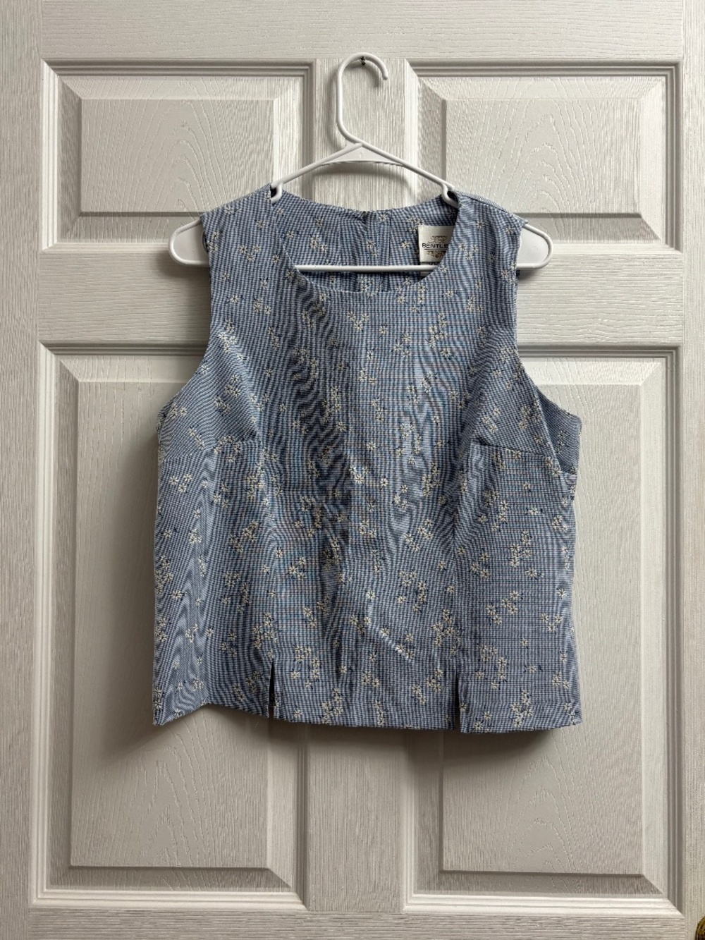 Vintage TR Bentley Women's Blue Floral Print Tank Top